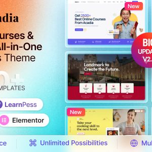 Education WordPress Theme For University Online Course – Acadia