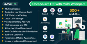 WorkDo Dash SaaS - Open Source ERP with Multi-Workspace