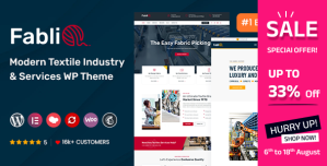 Fablio - Textile Industry WordPress Theme + RTL