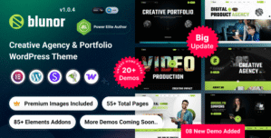 Blunor – Creative Agency & Portfolio WordPress Theme