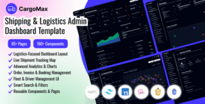Cargomax – Shipping & Logistics Admin Dashboard Next.js Template